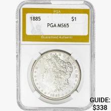 1885 Morgan Silver Dollar PGA MS65