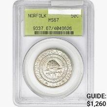 1936 Norfolk Half Dollar PCGS MS67