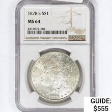 1878-S Morgan Silver Dollar NGC MS64