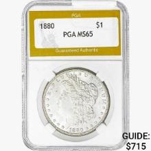 1880 Morgan Silver Dollar PGA MS65