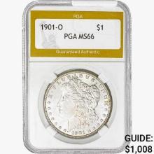 1901-O Morgan Silver Dollar PGA MS66