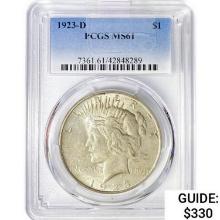 1923-D Silver Peace Dollar PCGS MS61