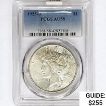 1923-D Silver Peace Dollar PCGS AU58