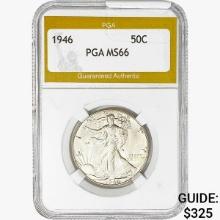 1946 Walking Liberty Half Dollar PGA MS66