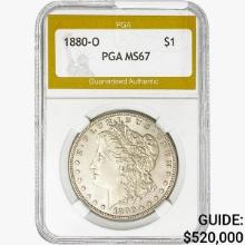 1880-O Morgan Silver Dollar PGA MS67