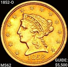 1852-O $2.50 Gold Quarter Eagle UNCIRCULATED