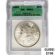 1883 Morgan Silver Dollar ICG MS63