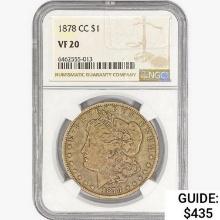 1878-CC Morgan Silver Dollar NGC VF20