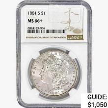 1881-S Morgan Silver Dollar NGC MS66+