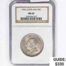 1936 Cleveland Half Dollar NGC MS65