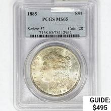 1885 Morgan Silver Dollar PCGS MS65