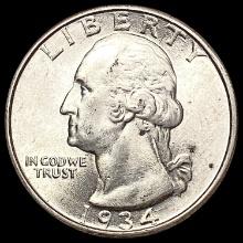 1934-D Washington Silver Quarter UNCIRCULATED