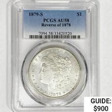 1879-S Rev 78 Morgan Silver Dollar PCGS AU58