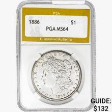 1886 Morgan Silver Dollar PGA MS64