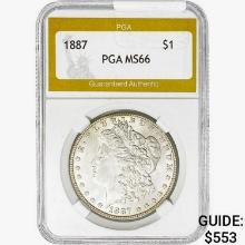 1887 Morgan Silver Dollar PGA MS66