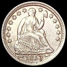 1853 Arws Seated Liberty Half Dime CLOSELY UNCIRCULATED