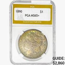 1890 Morgan Silver Dollar PGA MS65+