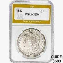 1882 Morgan Silver Dollar PGA MS65+