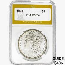 1898 Morgan Silver Dollar PGA MS65+