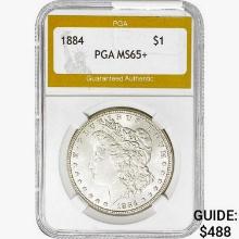 1884 Morgan Silver Dollar PGA MS65+