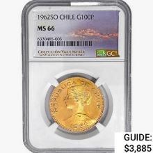 1962SO Chile 100 Pesos .5885oz. Gold NGC MS66