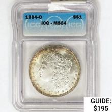 1904-O Morgan Silver Dollar ICG MS64