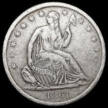 1861-S Seated Liberty Half Dollar LIGHTLY CIRCULATED