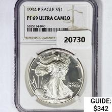 1994-P American Silver Eagle NGC PF69 UC
