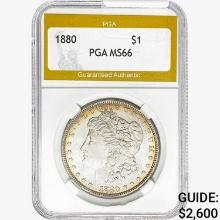 1880 Morgan Silver Dollar PGA MS66