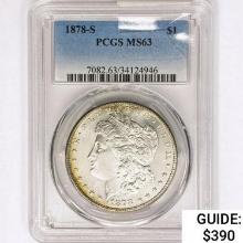 1878-S Morgan Silver Dollar PCGS MS63