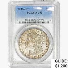 1890-CC Morgan Silver Dollar PCGS AU53