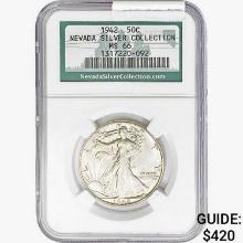 1942 Walking Liberty Half Dollar NGC MS66