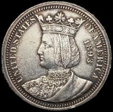 1893 Isabella Silver Quarter UNCIRCULATED