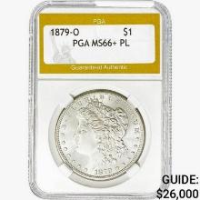 1879-O Morgan Silver Dollar PGA MS66+ PL