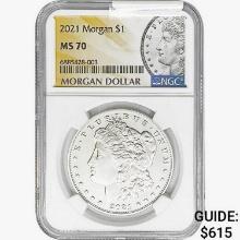 2021 Morgan Silver Dollar NGC MS70