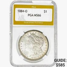 1884-O Morgan Silver Dollar PGA MS66