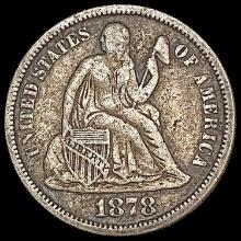 1878 Seated Liberty Dime NEARLY UNCIRCULATED