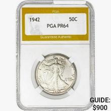 1942 Walking Liberty Half Dollar PGA PR64