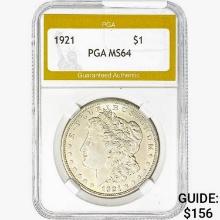 1921 Morgan Silver Dollar PGA MS64