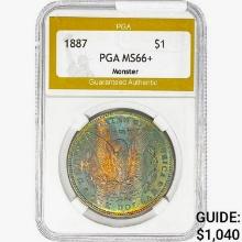 1887 Morgan Silver Dollar PGA MS66+ Monster