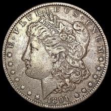 1891-CC Morgan Silver Dollar LIGHTLY CIRCULATED