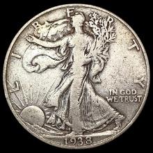 1938-D Walking Liberty Half Dollar LIGHTLY CIRCULATED