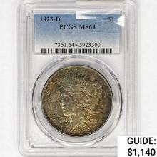 1923-D Silver Peace Dollar PCGS MS64
