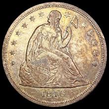 1846-O Seated Liberty Dollar NEARLY UNCIRCULATED