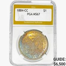 1884-CC Morgan Silver Dollar PGA MS67