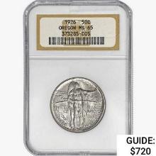 1926 Oregon Trail Half Dollar NGC MS65