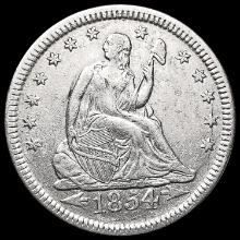 1854 Arws Seated Liberty Quarter CLOSELY UNCIRCULATED