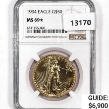 1994 $50 1oz American Gold Eagle NGC MS69*