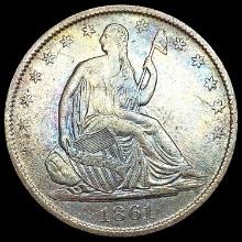 1861-O Seated Liberty Half Dollar CLOSELY UNCIRCULATED