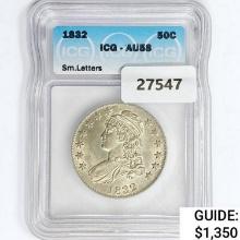 1832 Capped Bust Half Dollar ICG AU58 Sm. Letters